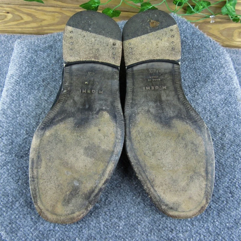 M.‎ Gemi Men Oxfords Shoes Black Leather Lace Up Size 41.5 Medium